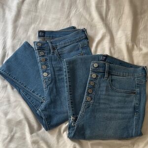 GAP Women's High Rise Light Blue Jeans (TWO PAIRS)